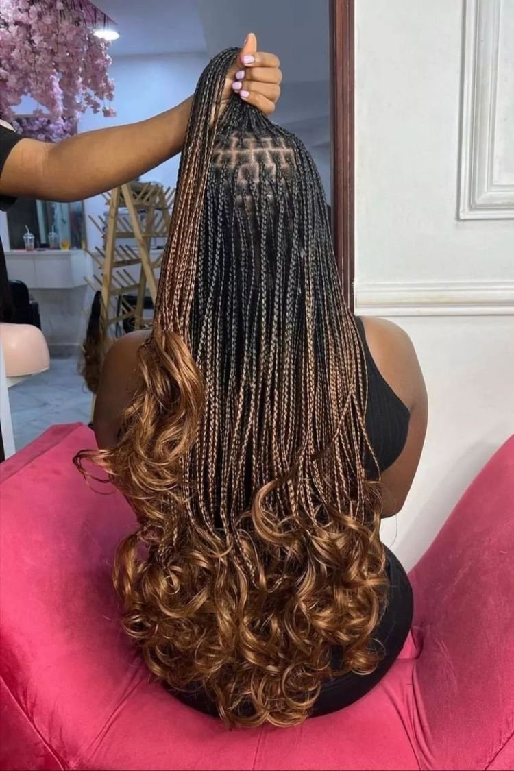 French Curly Braids